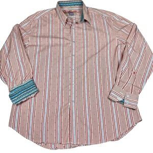 Robert Graham Men's‎ XL Shirt Striped Button Down Long Sleeve Designer Casual